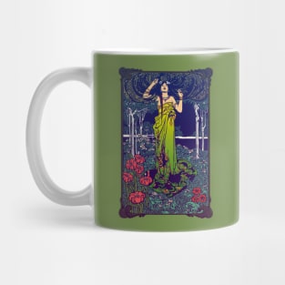 Art Nouveau Lady (green) Mug